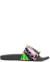 Черные кожаные сандалии на плоской подошве от Marc Jacobs
