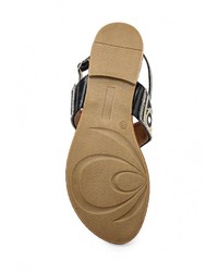 Черные кожаные сандалии на плоской подошве от Renda