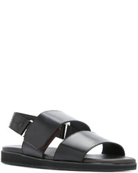 Мужские черные кожаные сандалии от Cerruti