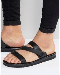 Мужские черные кожаные сандалии от Aldo