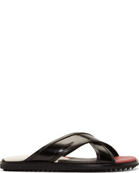 Мужские черные кожаные сандалии от Alexander McQueen