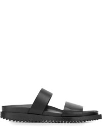 Мужские черные кожаные сандалии от Ann Demeulemeester