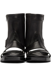 Мужские черные кожаные сандалии от Ann Demeulemeester