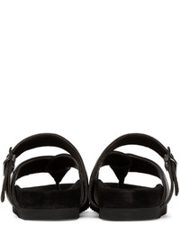 Мужские черные кожаные сандалии от Lanvin