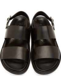 Мужские черные кожаные сандалии от Marni