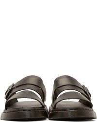 Мужские черные кожаные сандалии от Dr. Martens