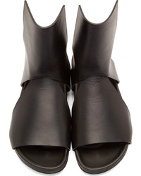 Мужские черные кожаные сандалии от Rick Owens