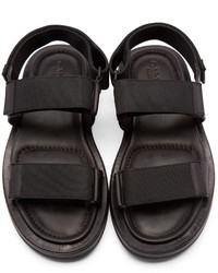 Мужские черные кожаные сандалии от Calvin Klein Collection