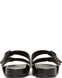 Мужские черные кожаные сандалии от Givenchy