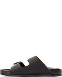 Мужские черные кожаные сандалии от Givenchy