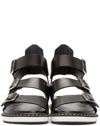 Мужские черные кожаные сандалии от Givenchy