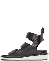 Мужские черные кожаные сандалии от Givenchy