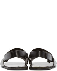 Мужские черные кожаные сандалии от Marsèll