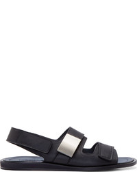 Мужские черные кожаные сандалии от Calvin Klein Collection
