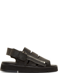 Мужские черные кожаные сандалии от Cinzia Araia