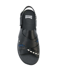 Мужские черные кожаные сандалии от Camper