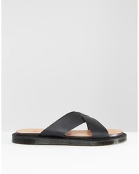 Мужские черные кожаные сандалии от Dr. Martens