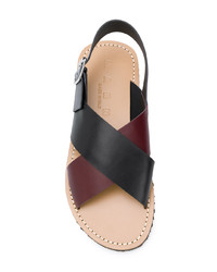 Мужские черные кожаные сандалии от Marni