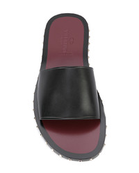 Мужские черные кожаные сандалии от Valentino