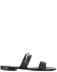 Мужские черные кожаные сандалии от Giuseppe Zanotti Design