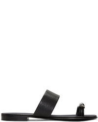 Мужские черные кожаные сандалии от Giuseppe Zanotti