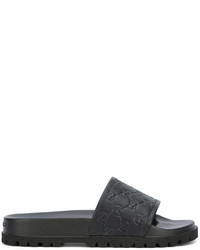Мужские черные кожаные сандалии от Gucci