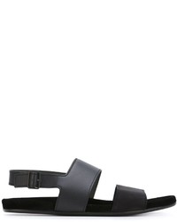 Мужские черные кожаные сандалии от Lanvin