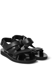 Мужские черные кожаные сандалии от A.P.C.