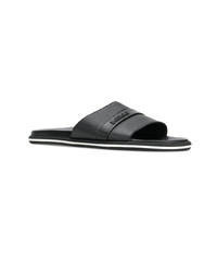 Мужские черные кожаные сандалии от Baldinini