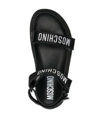 Мужские черные кожаные сандалии от Moschino
