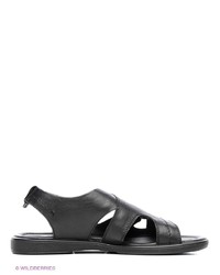 Мужские черные кожаные сандалии от Mario Ponti