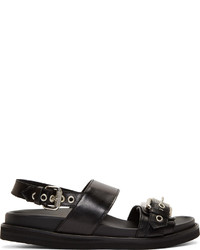 Мужские черные кожаные сандалии от McQ