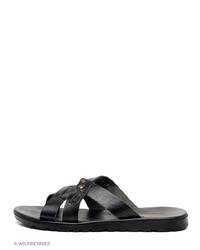 Мужские черные кожаные сандалии от METROPOLPOLIS