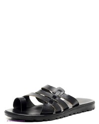 Мужские черные кожаные сандалии от METROPOLPOLIS