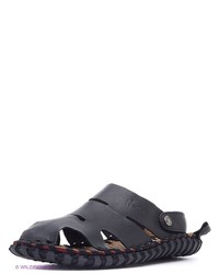 Мужские черные кожаные сандалии от NexPero