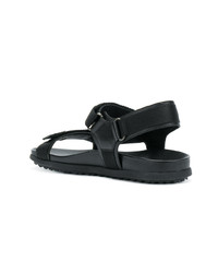 Мужские черные кожаные сандалии от Prada