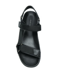 Мужские черные кожаные сандалии от Prada