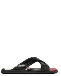 Мужские черные кожаные сандалии от Alexander McQueen