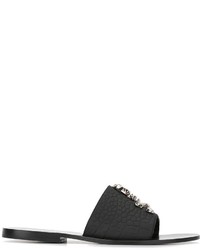 Мужские черные кожаные сандалии от Philipp Plein