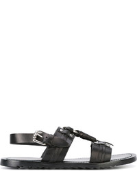 Мужские черные кожаные сандалии от Pollini