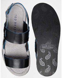 Мужские черные кожаные сандалии от Ted Baker