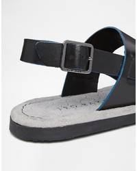 Мужские черные кожаные сандалии от Ted Baker