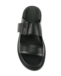 Мужские черные кожаные сандалии от DSQUARED2