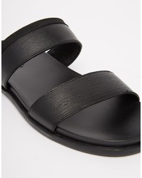 Мужские черные кожаные сандалии от Aldo