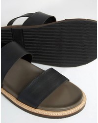 Мужские черные кожаные сандалии от Aldo