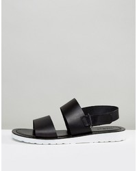 Мужские черные кожаные сандалии от Zign Shoes