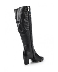 Черные кожаные сапоги от Ascalini