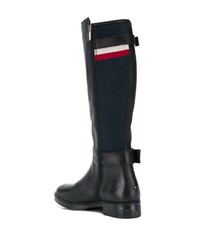 Черные кожаные сапоги от Tommy Hilfiger