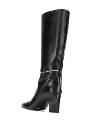 Черные кожаные сапоги от Jil Sander