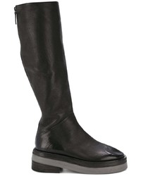 Черные кожаные сапоги от Marsèll